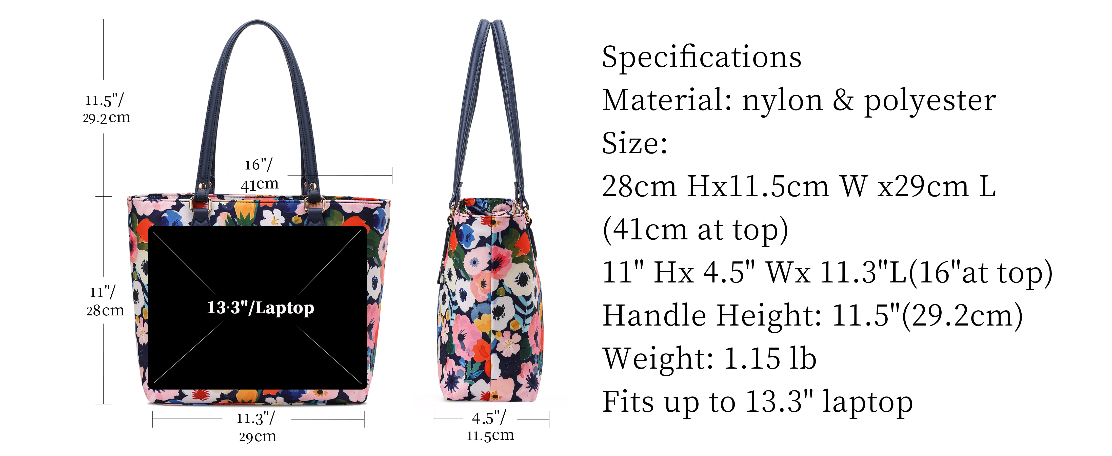 Cutie kittie tote bags for women, tote purse, nylon tote bag, with zipper and pockets, waterproof
