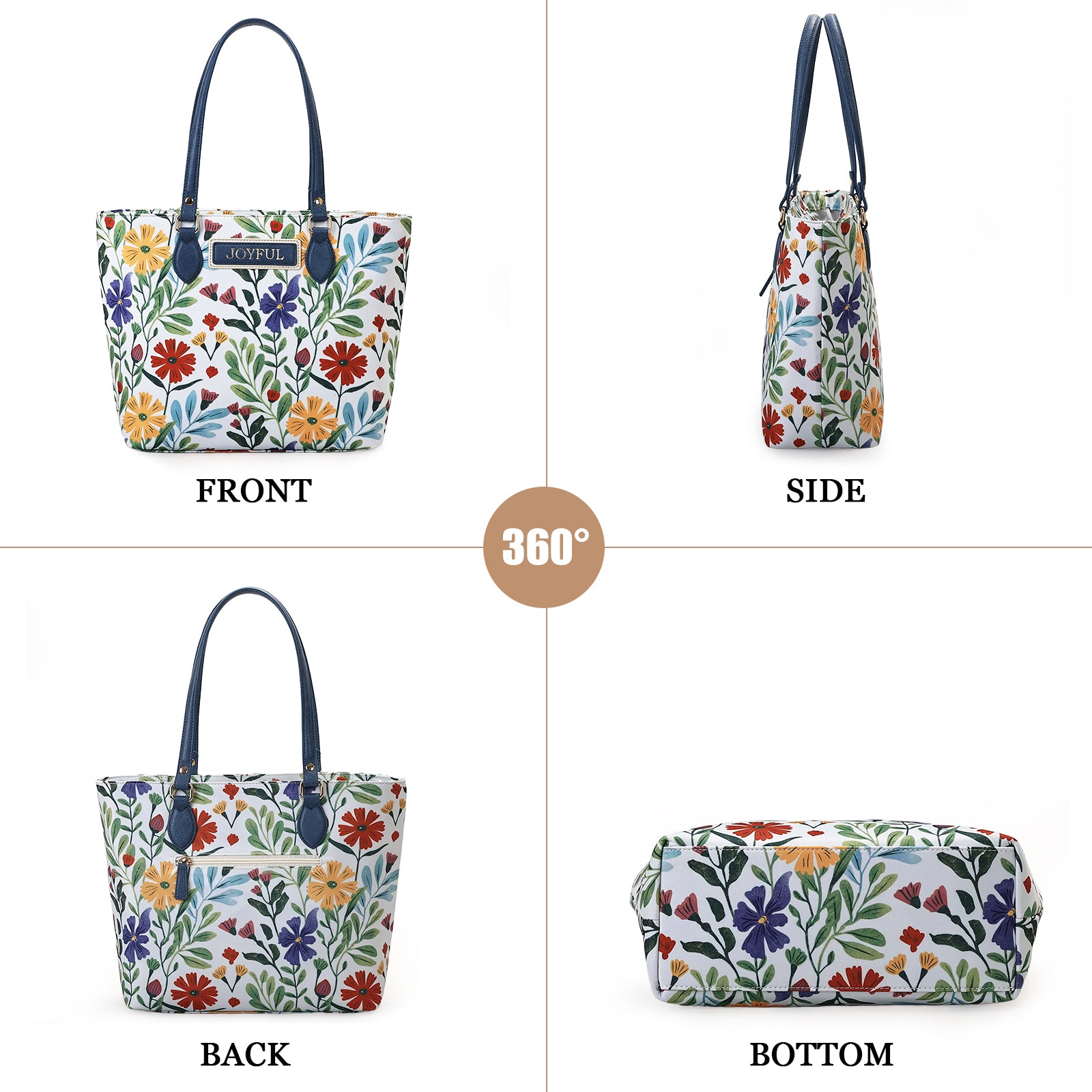 Cutie Kittie Tote bags for women, tote purse, nylon tote bag, with zipper and pockets, waterproof, lightweight,Watercolor