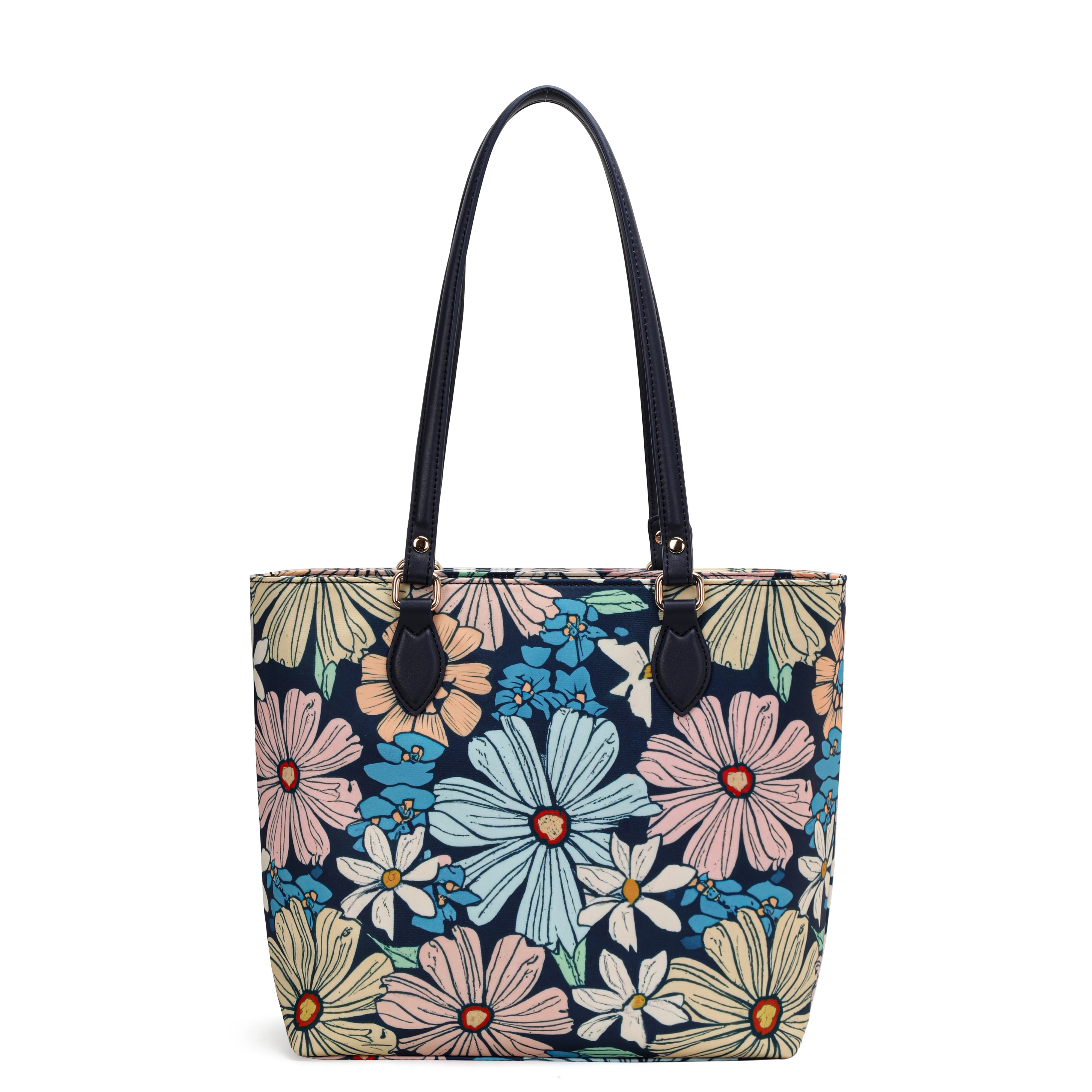 nylon tote bag with zipper