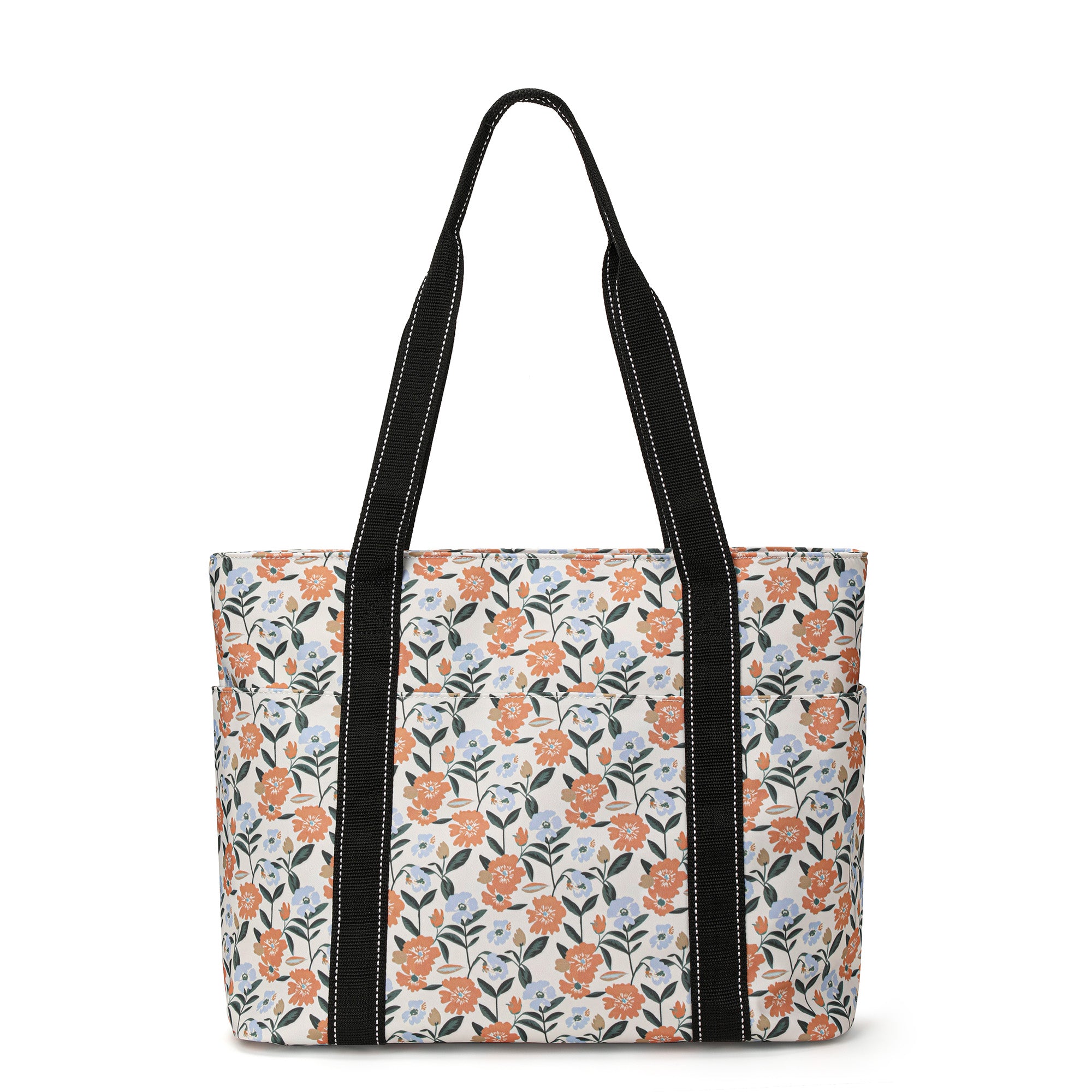 Tote Bag for Women with Laptop Compartment & Cup Holder,Nylon Bag for Work,Travel,Gym,Beach,Teacher,Nurse,School,Mom