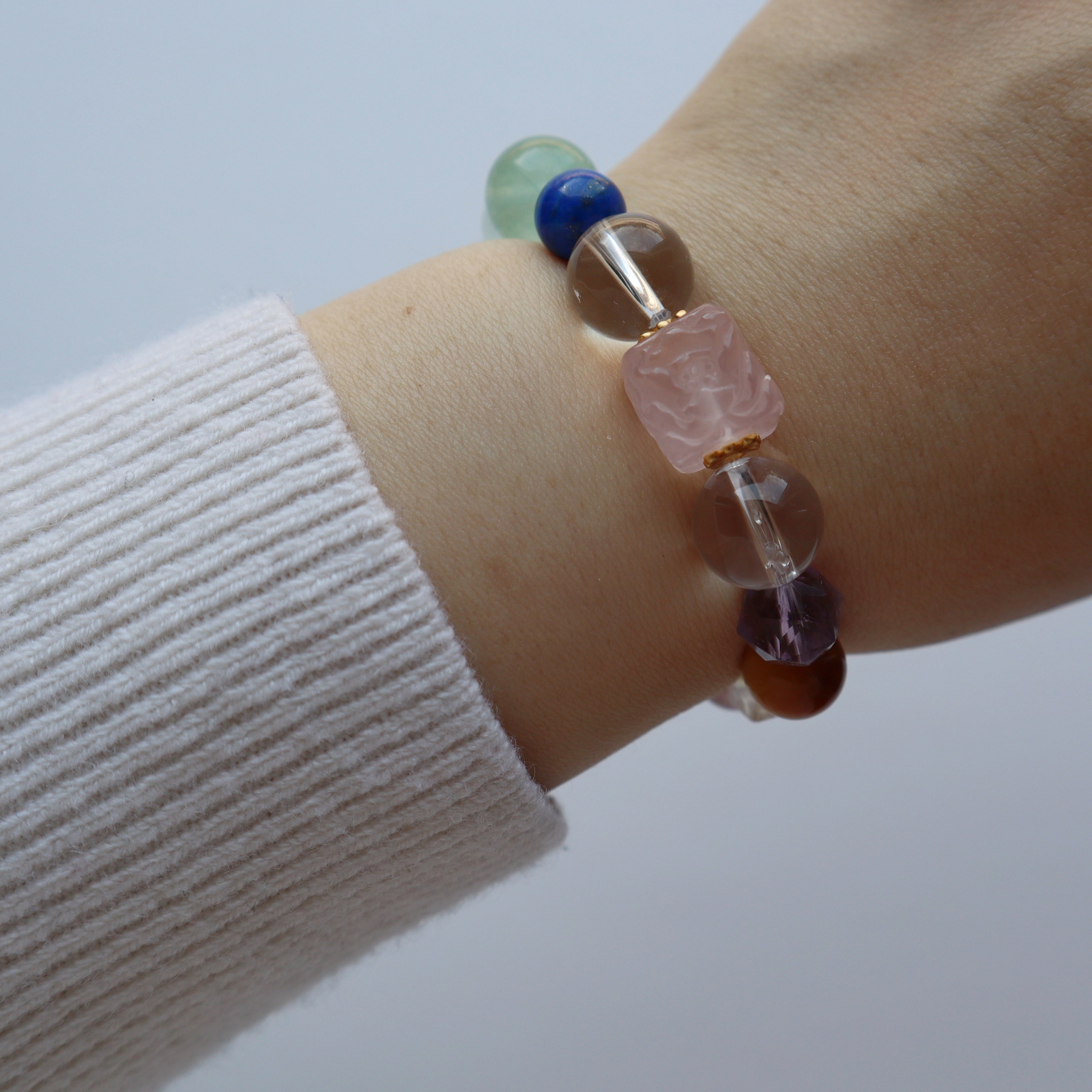 Love-Citrine Strawberry Quartz Amethyst Lapis Lazuli Copper Rutile Quartz Clear Quart