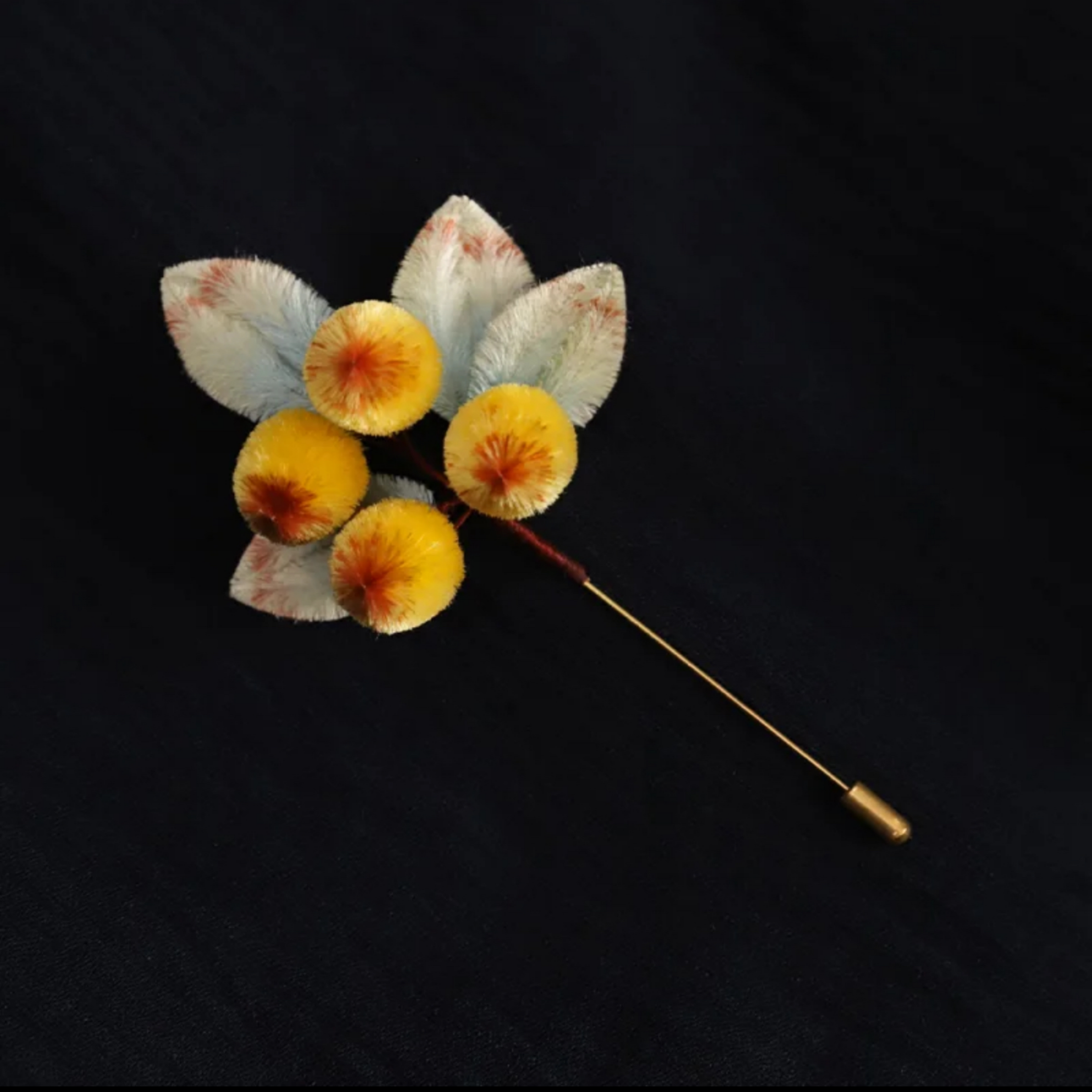 Handmade Loquat Bloom Brooch