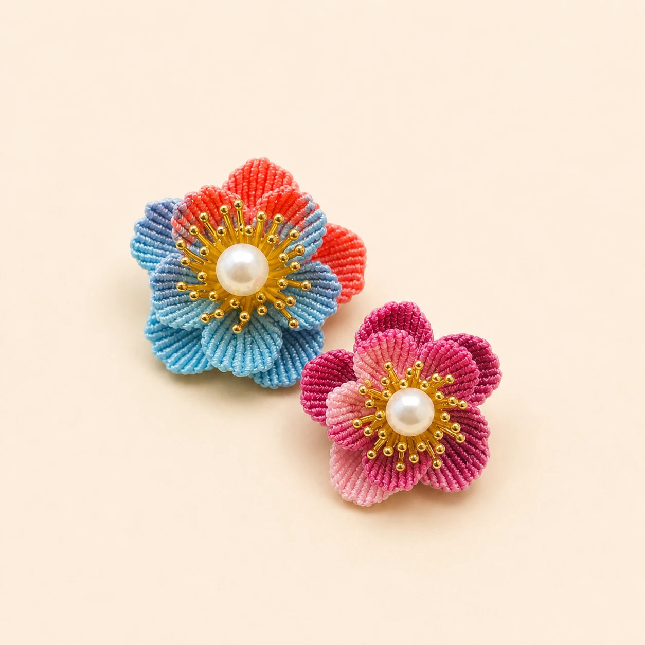 Handwoven Flower Adjustable Ring