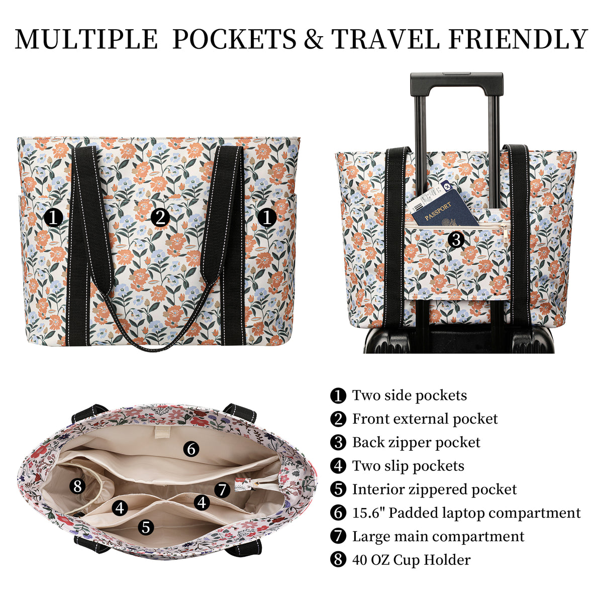 Happie Peppie Travel Bag for Women Classic
