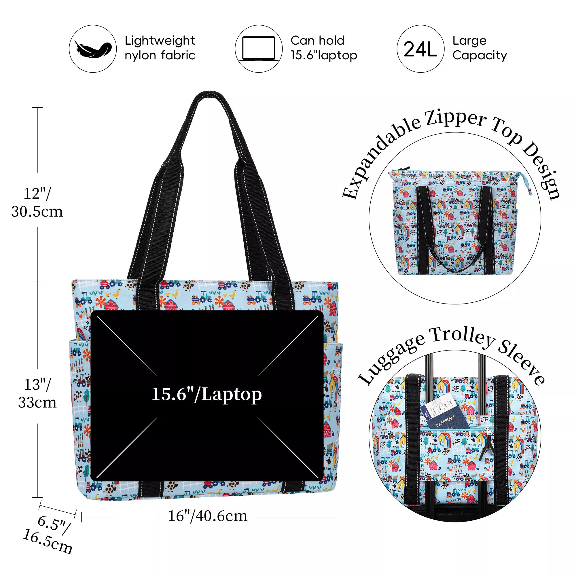 laptop bag for women ,tote with luggage sleeve