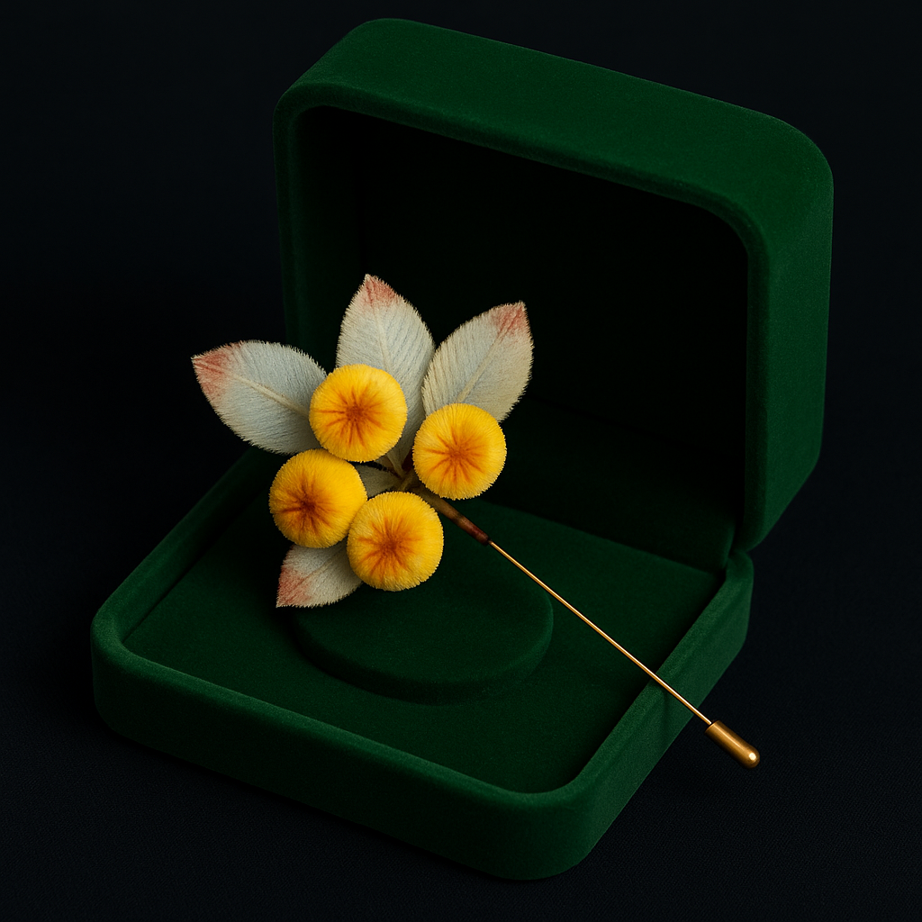 Handmade Loquat Bloom Brooch