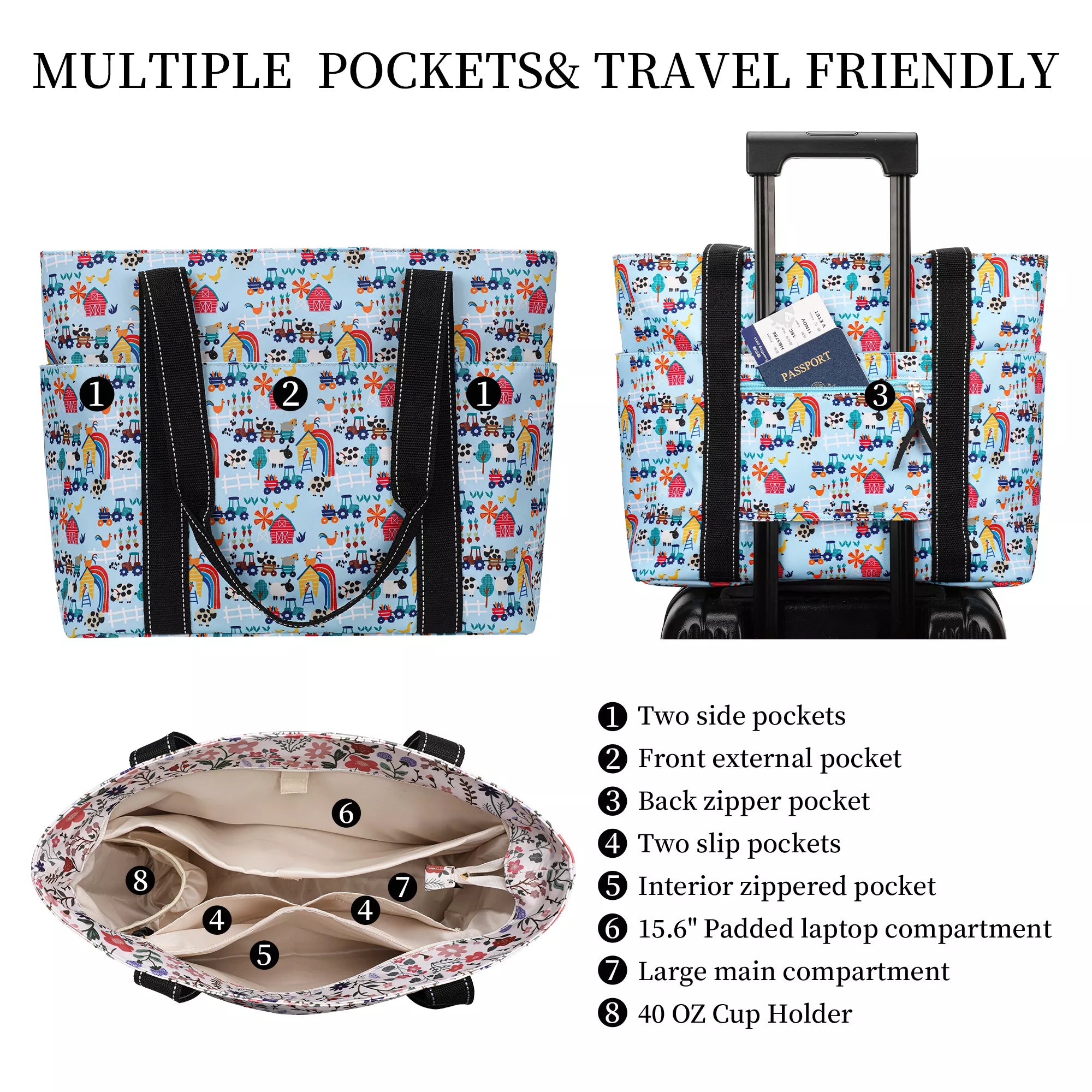 tote bag with laptop sleeve