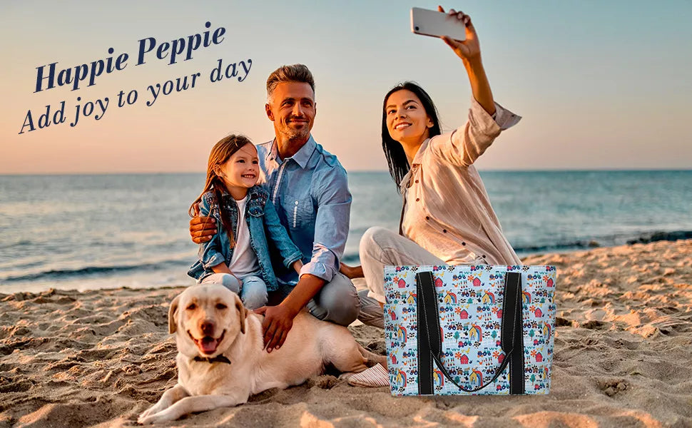 beach bag with zip