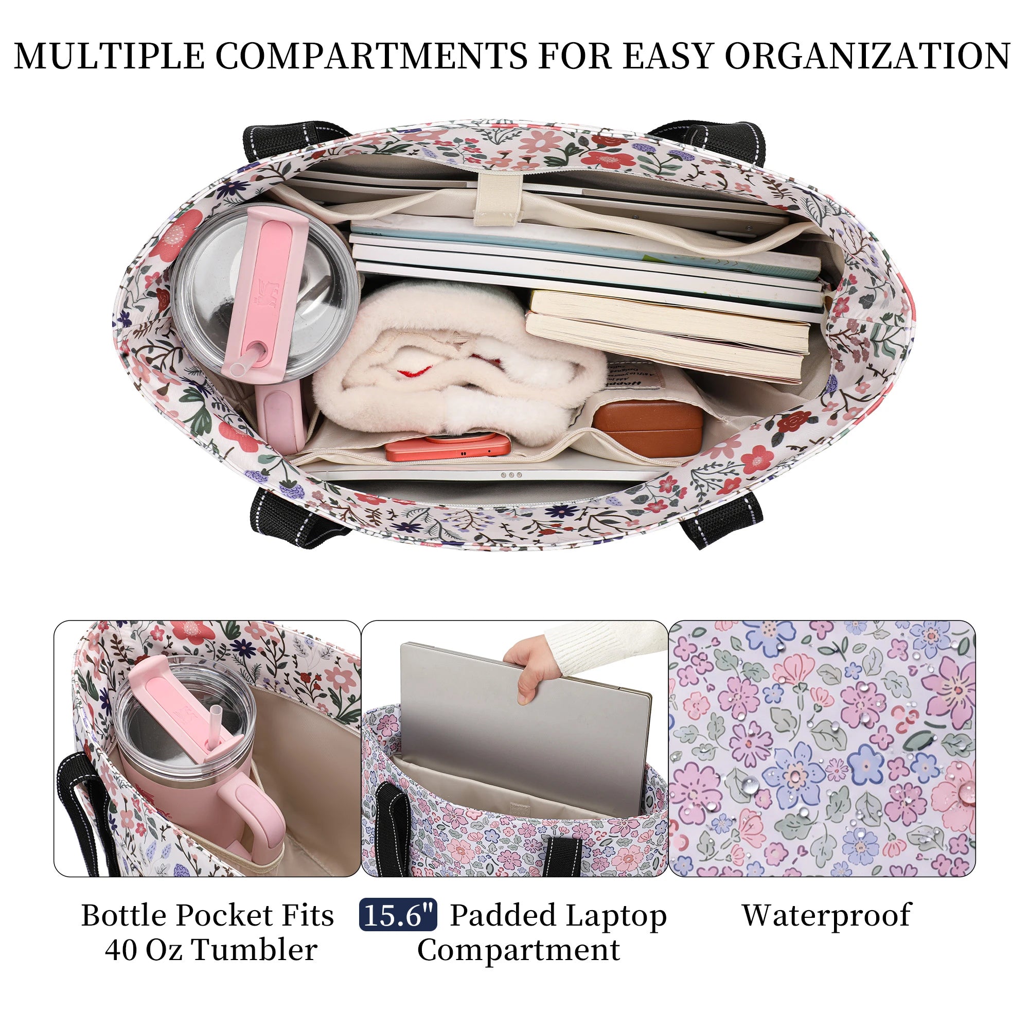 tote bag with water bottle pocket