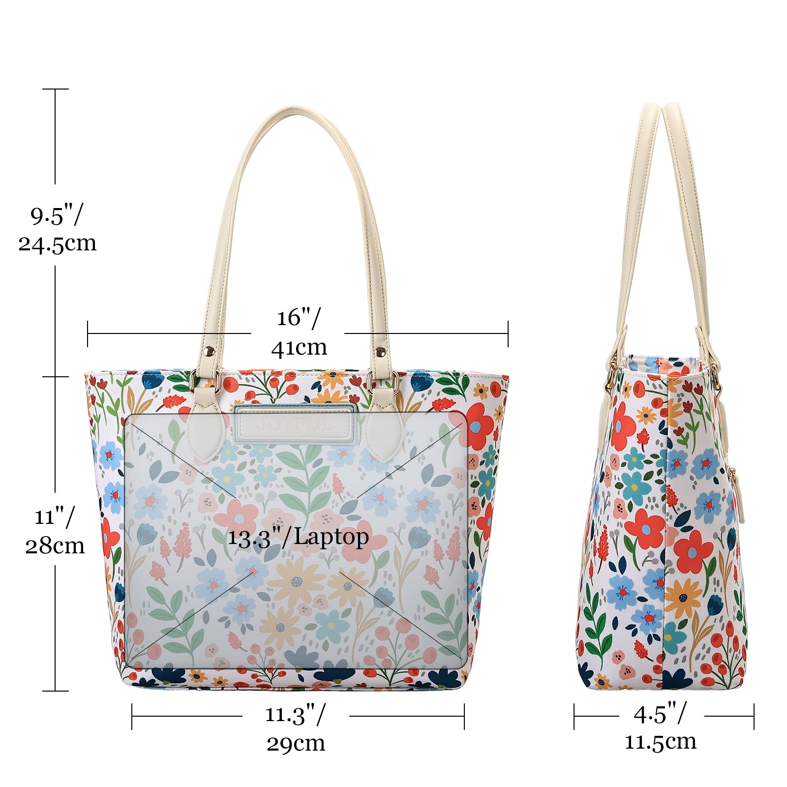 Cutie Kittie Tote bags for women, tote purse, nylon tote bag, with zipper and pockets, waterproof, lightweight,bloom