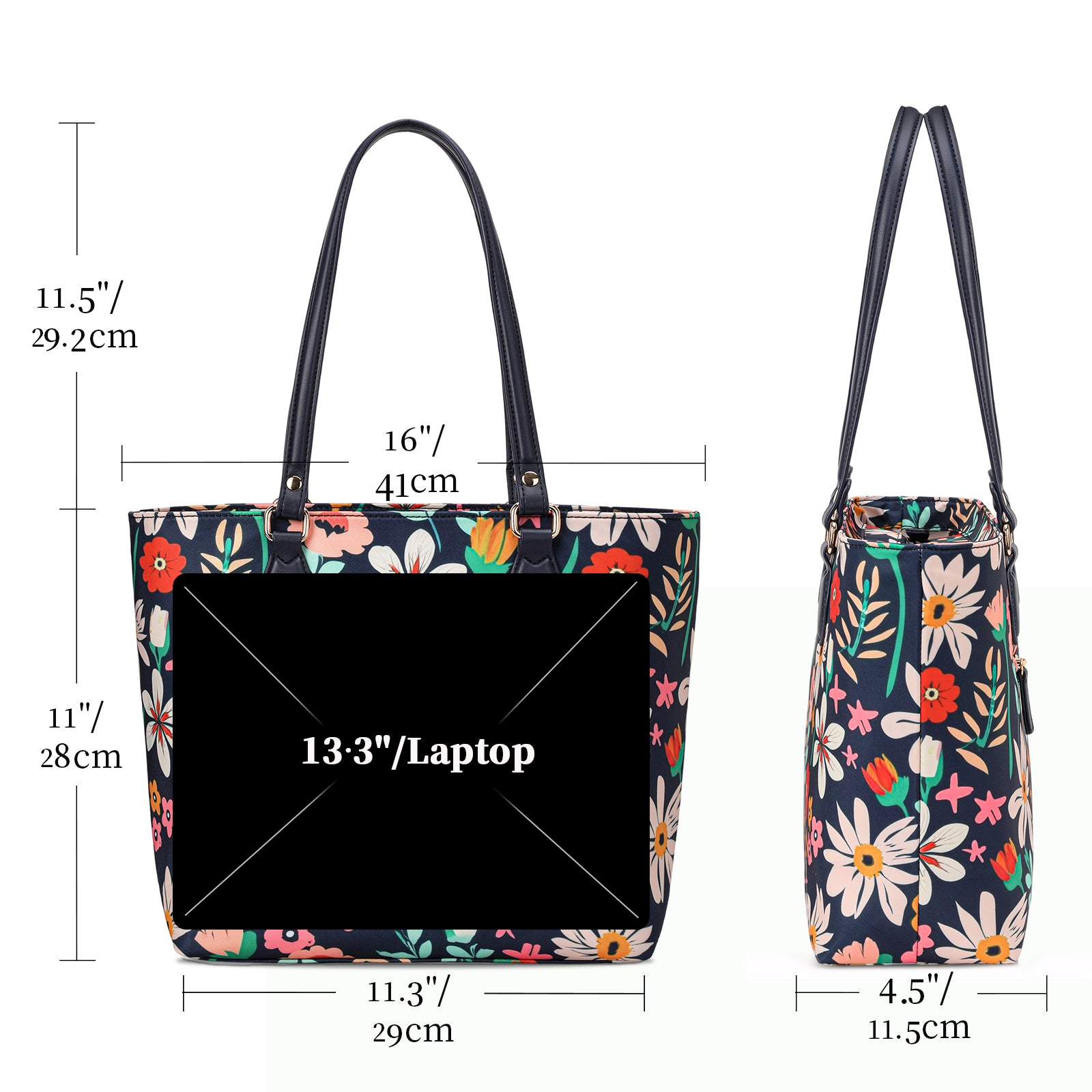Cutie Kittie tote bags for women, tote purse, nylon tote bag, with zipper and pockets, waterproof