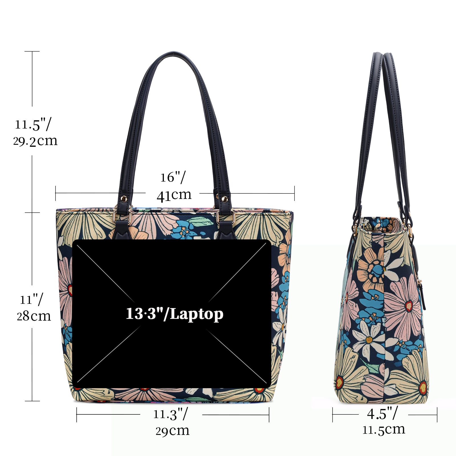 Cutie kittie tote bags for women, tote purse, nylon tote bag, with zipper and pockets, waterproof