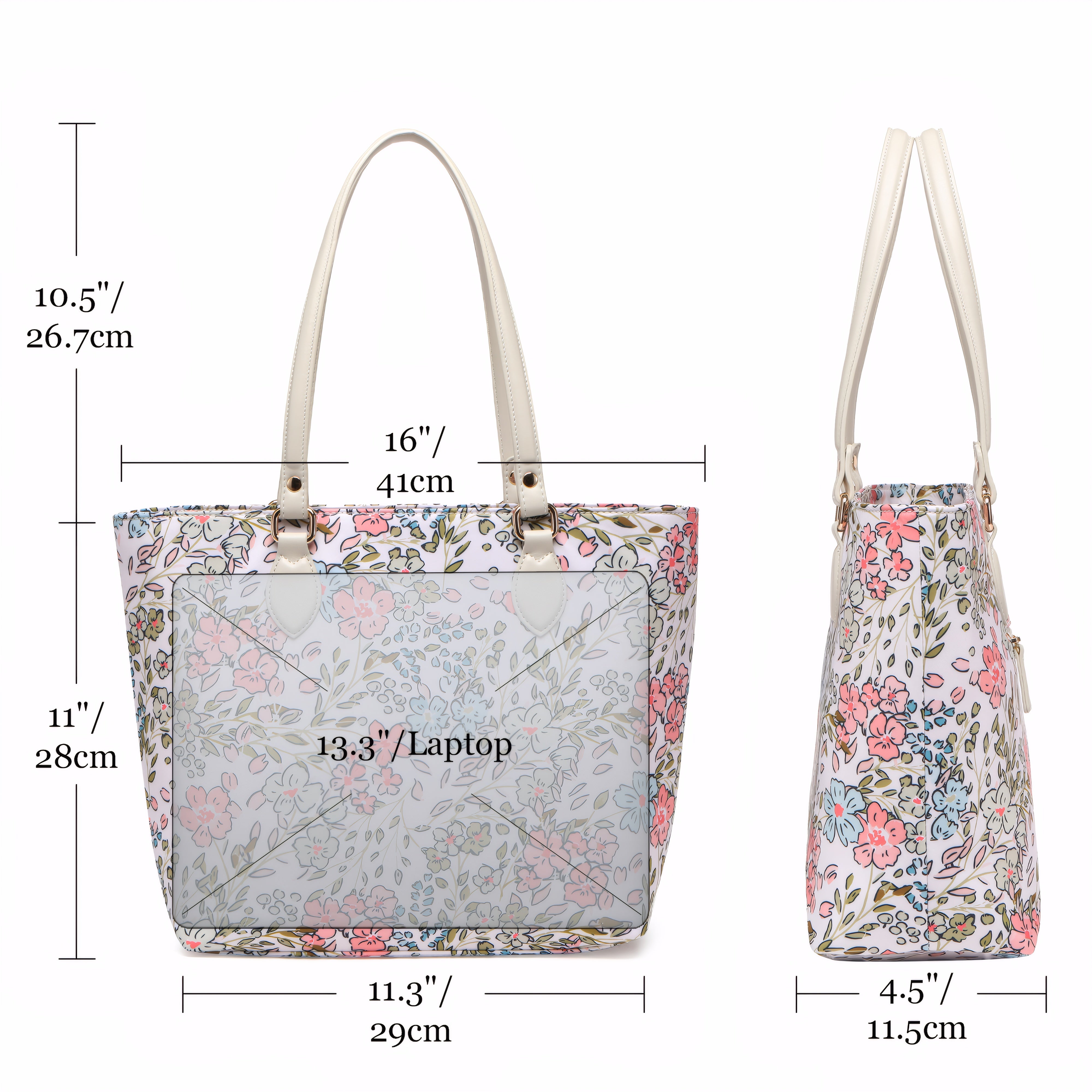 Cutie Kittie Tote bags for women, tote purse, nylon tote bag, with zipper and pockets, waterproof, lightweight，charming