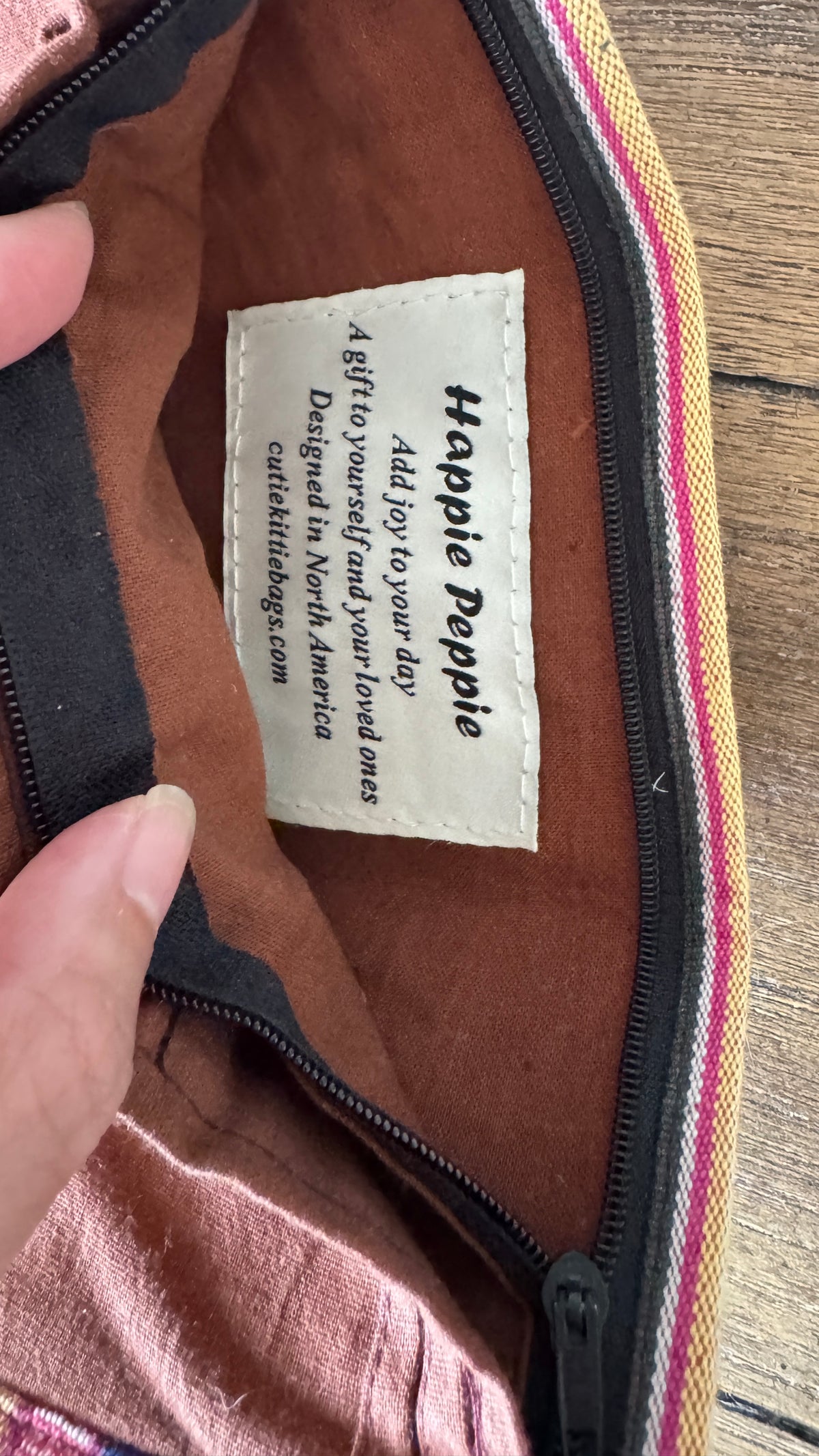 Happie Peppie Bohemian Striped Fabric Bifold Wallet, Credit Card Holder for Women