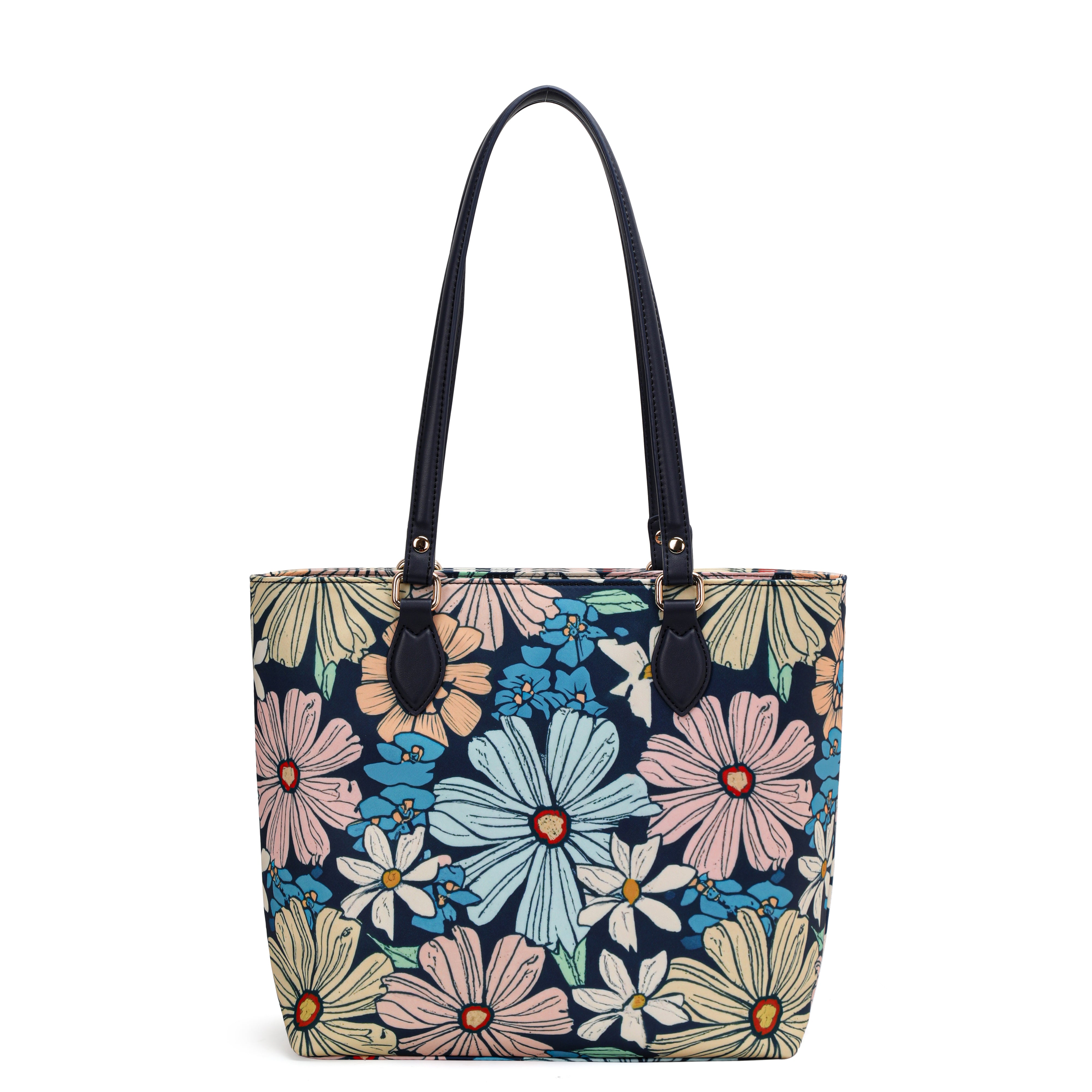 Cutie kittie tote bags for women, tote purse, nylon tote bag, with zipper and pockets, waterproof