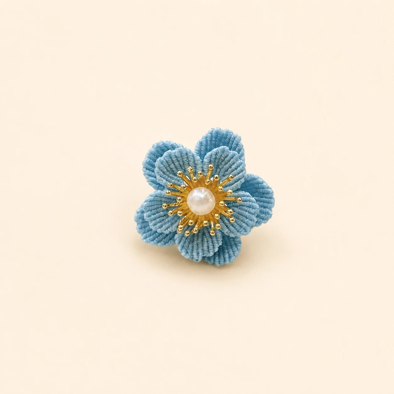 Handwoven Flower Adjustable Ring