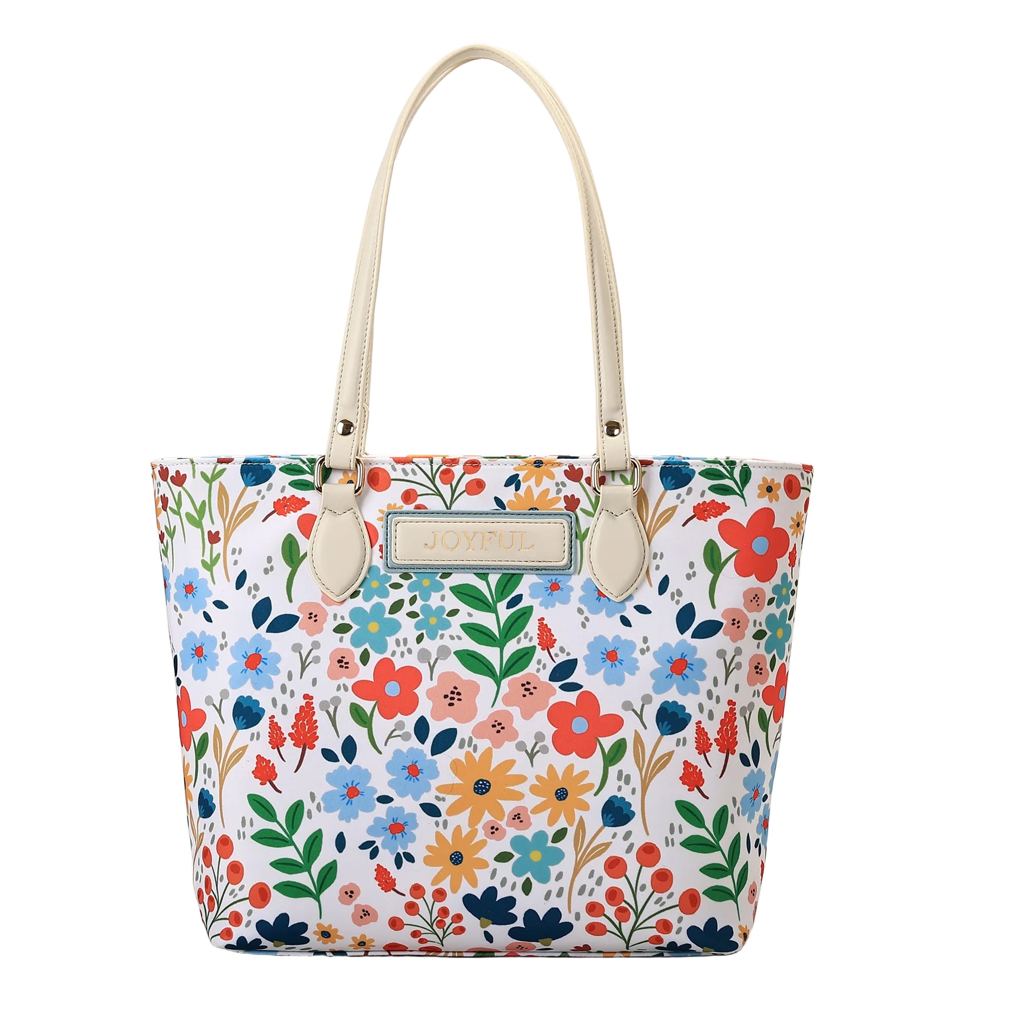 Cutie Kittie Tote bags for women, tote purse, nylon tote bag, with zipper and pockets, waterproof, lightweight，bloom