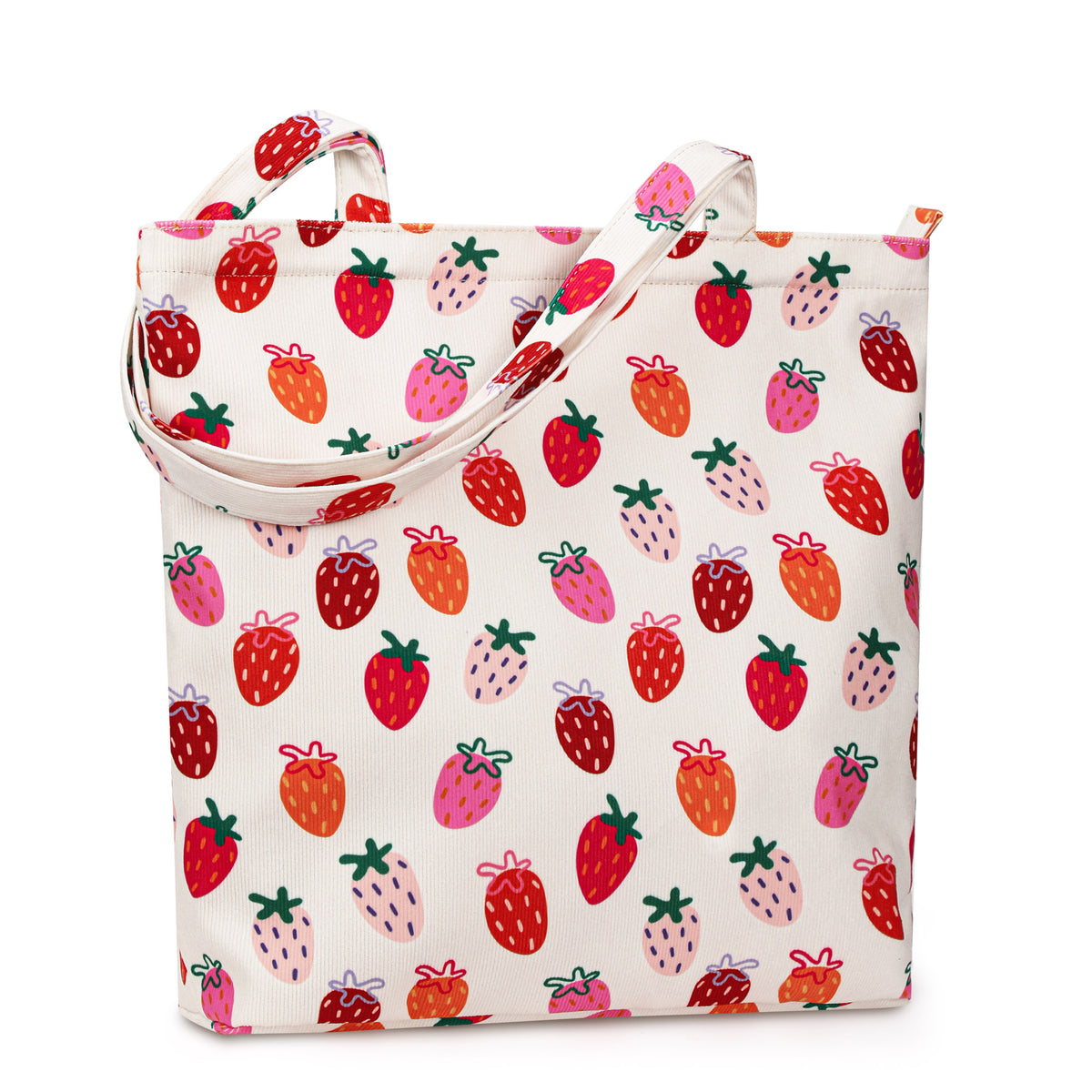 corduroy tote bag with zipper
