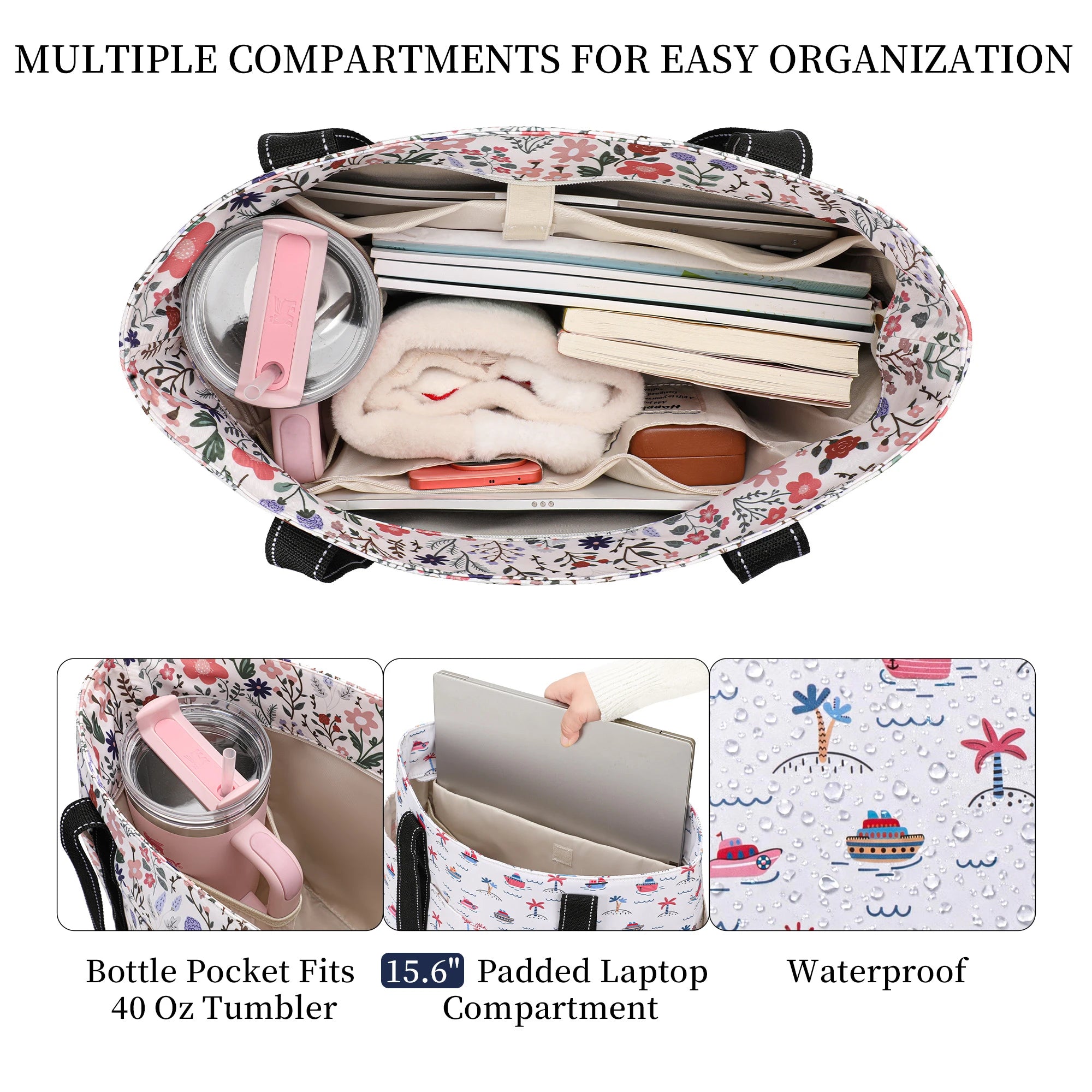 tote bag with water bottle pocket