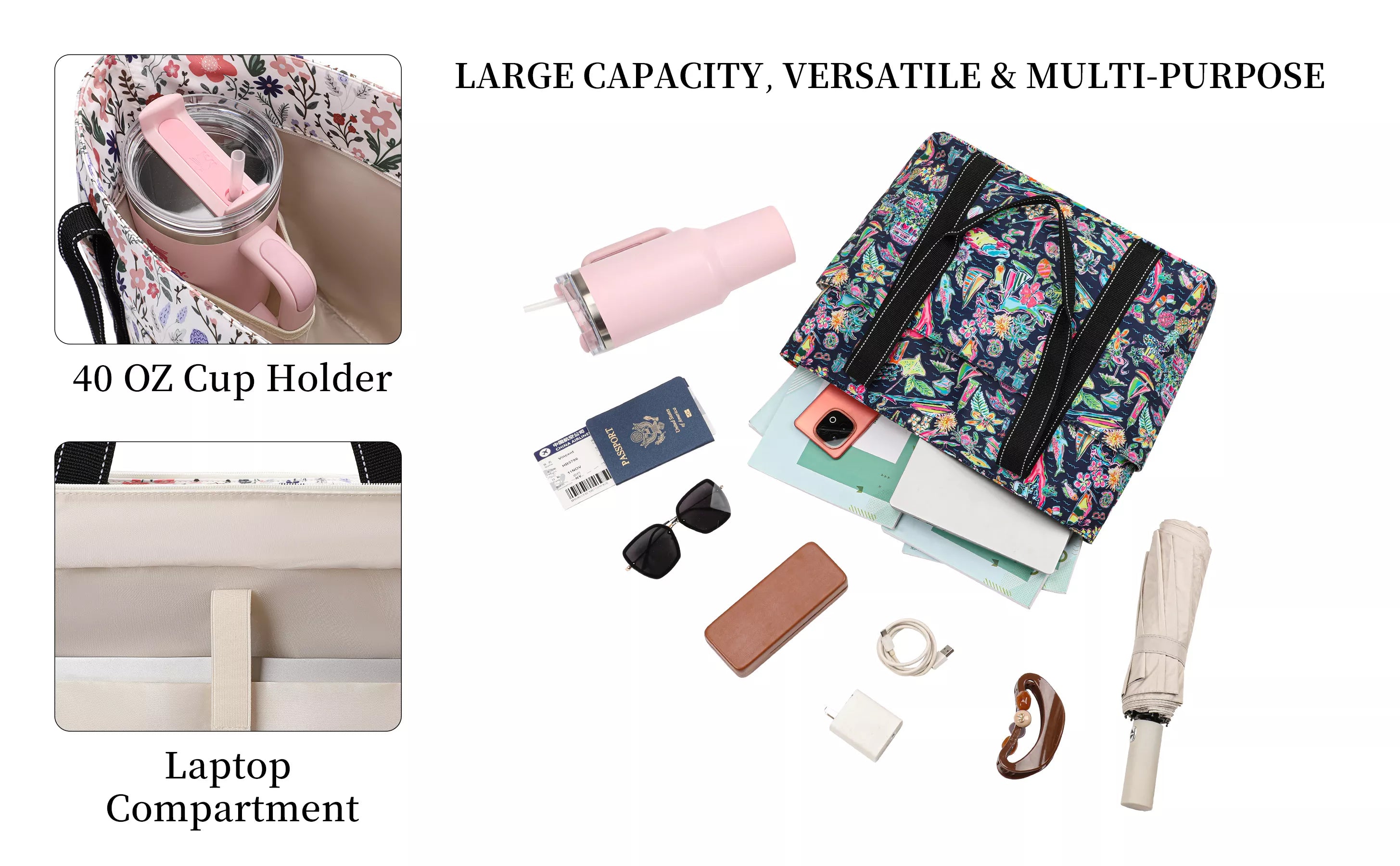 tote bag with zipper
