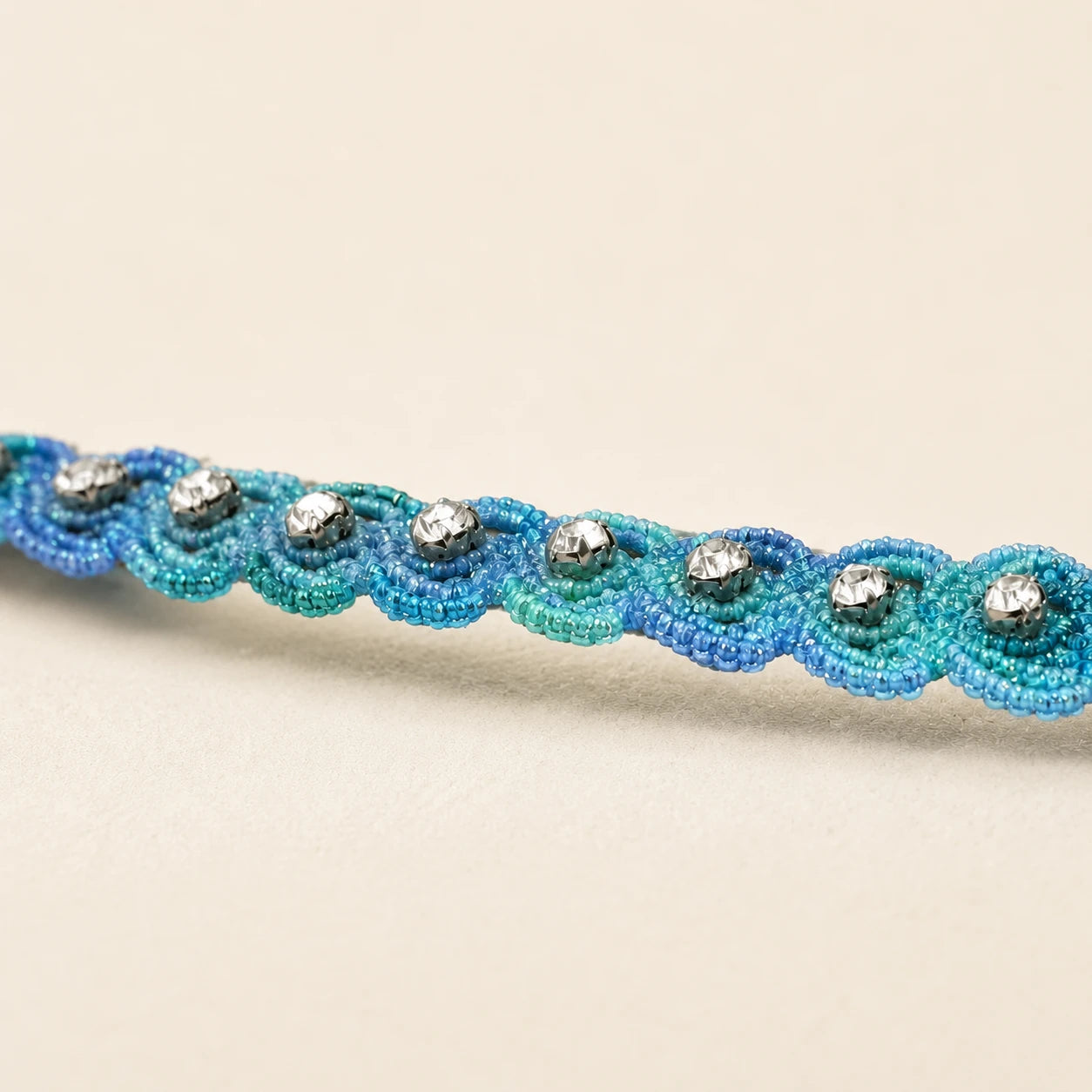 Handwoven Zirconia Cord Bracelet