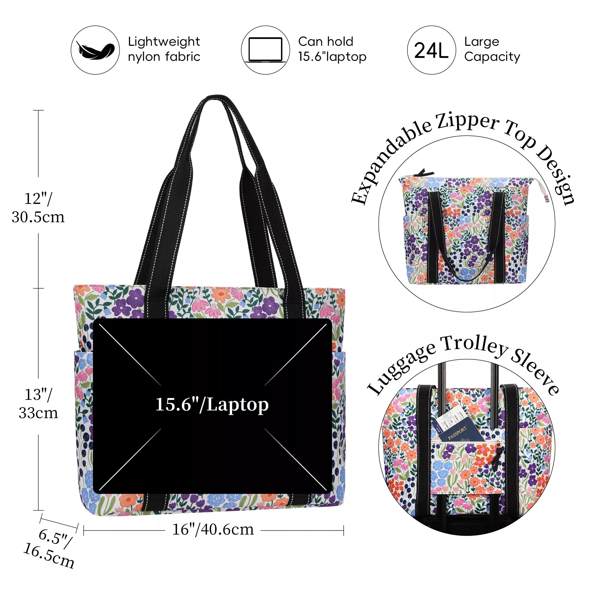 laptop bag for women ,tote with luggage sleeve