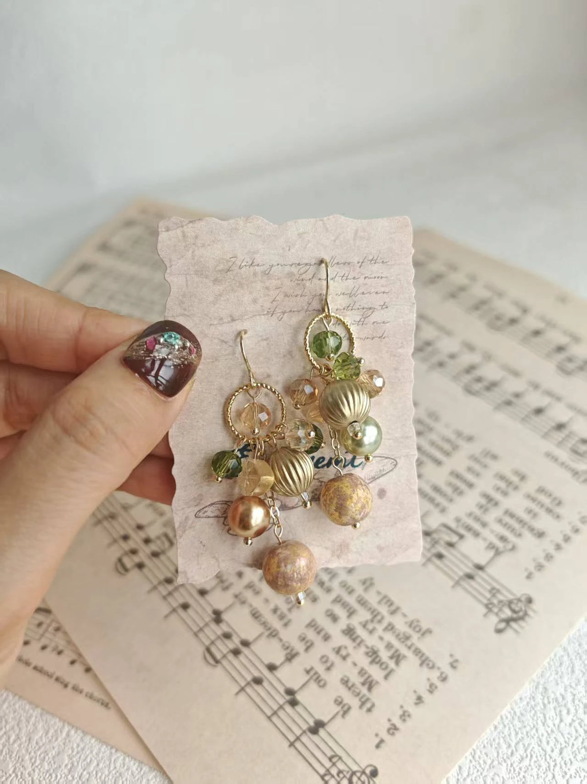 cottagecore gem earrings