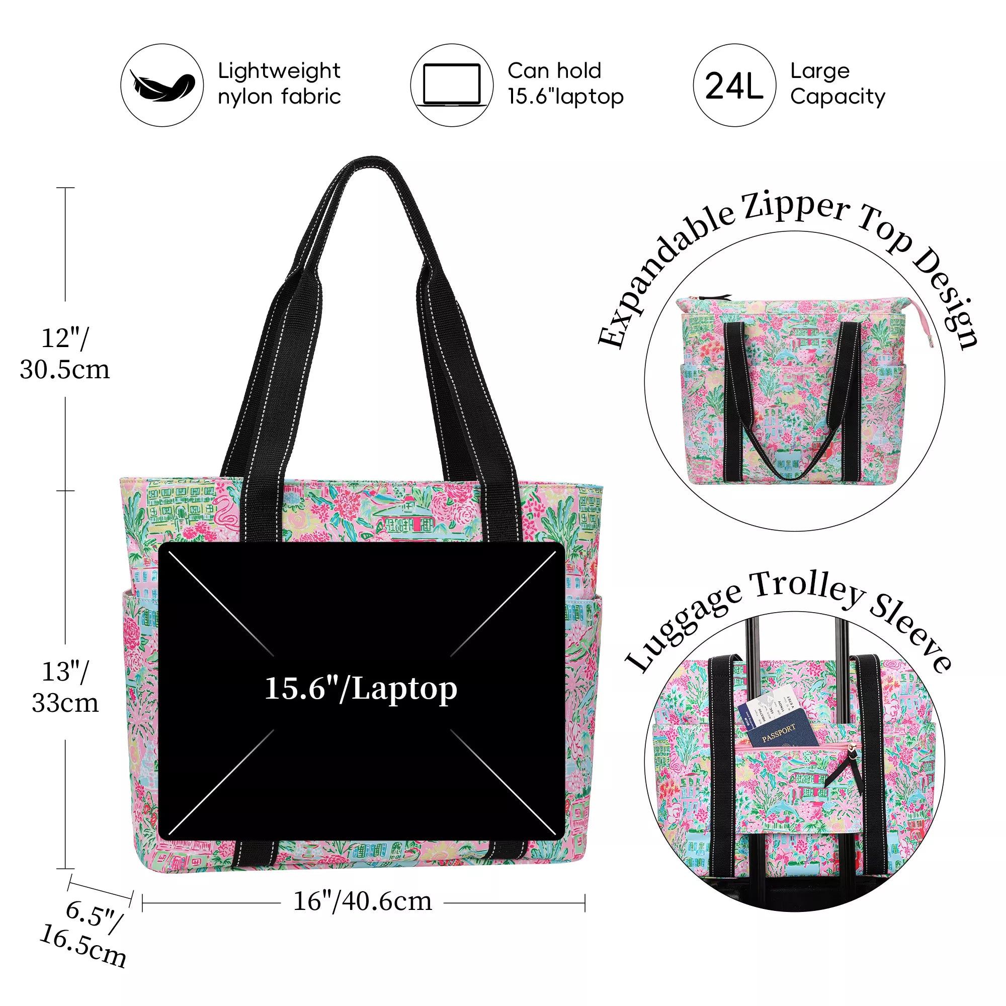 laptop bag for women ,tote with luggage sleeve