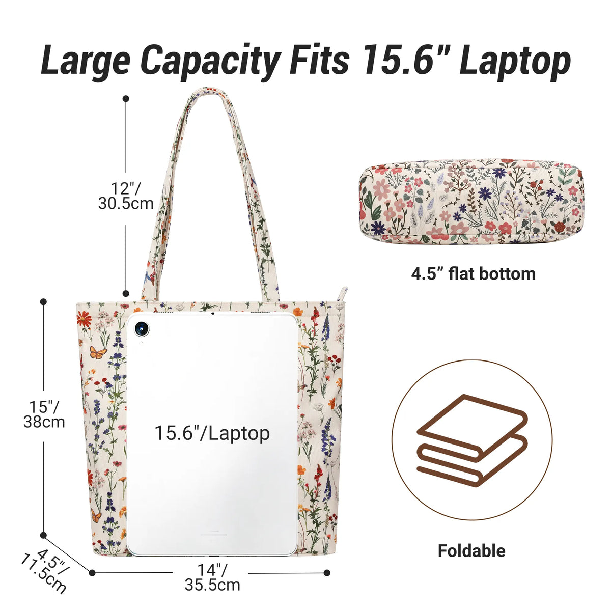 cute tote bags with zipper